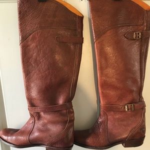 Cognac brown leather FRYE boots